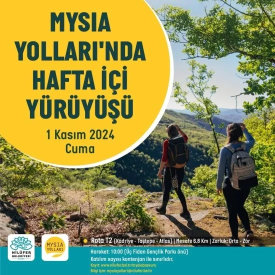 Mysia Yolları Hafta İçi Yürüyüşü Kasım 2024